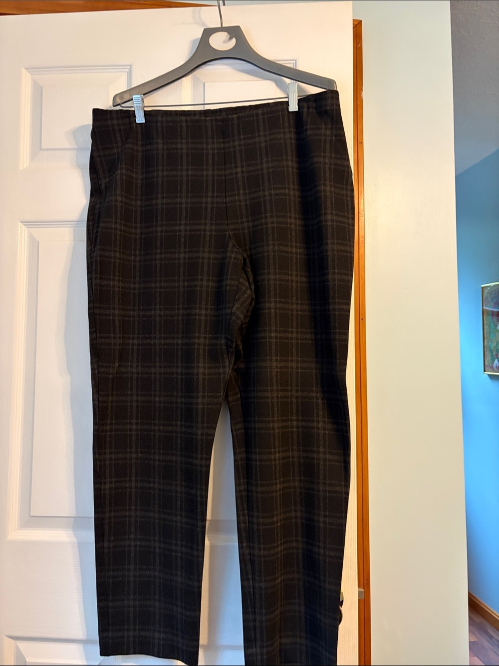 J. Jill Black Plaid Straight-Leg Women’s Pants
